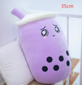 Boba Tea Plush Pillow (Strawberry Milk Tea Cushion)